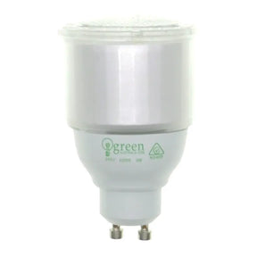 LED light bulb with 'green' logo on a white background