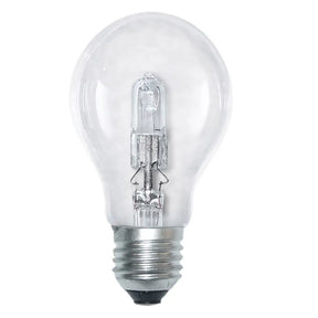 Clear light bulb on a white background