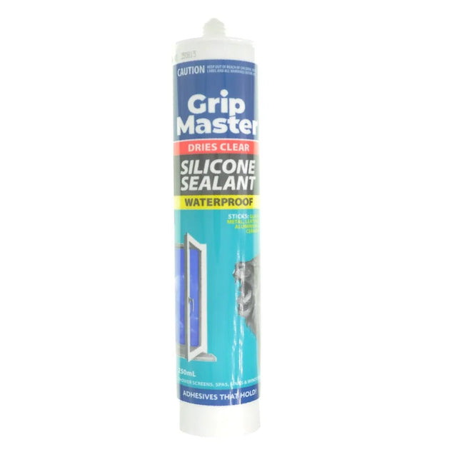 Grip Master Waterproof Silicone Sealant Clear 250ml HAR - 505