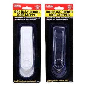 Handy Hardware Black or White Rubber Door Stopper 14.5x4cm 120772