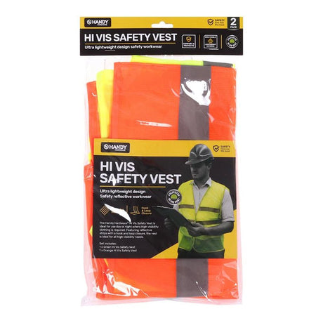 Handy Hardware HI VIS Safety Vest 2Pcs 286195