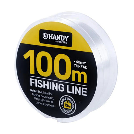 Handy Hardware Nylon Fishing Line 100m Semi Transparent 101290