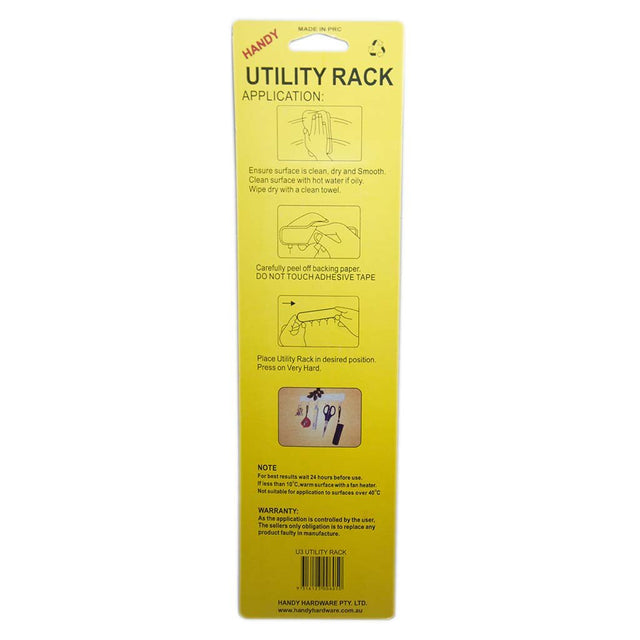 HANDY PRODUCT Stick - On Utility Rack with 5 Hooks U3