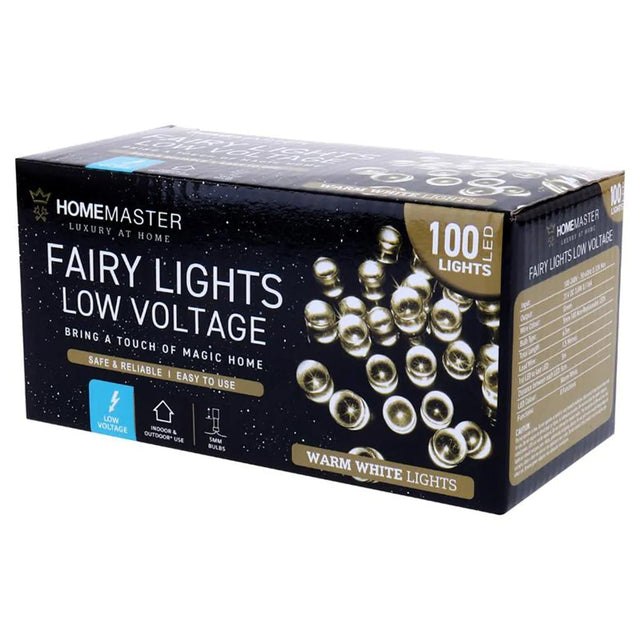 Home Master AC Powered Fairy Lights Warm White 100LED 286331