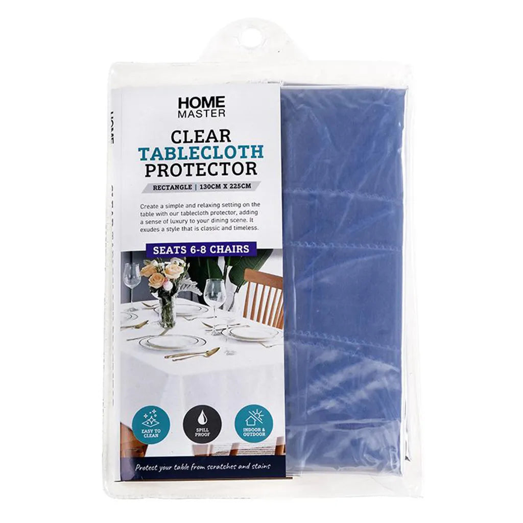 Home Master Clear Table Cloth Protector 6-8 Seats 130x225cm 221738 ...