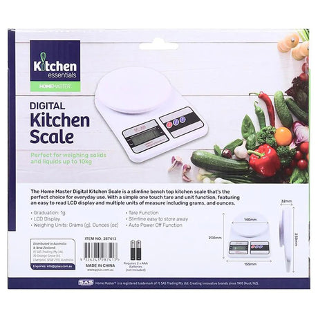 Home Master Digital Kitchen Scale 10Kg 287413