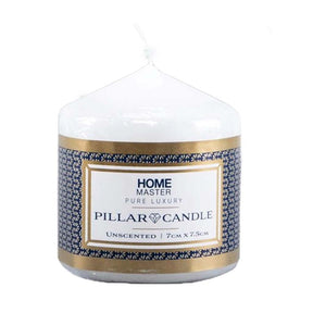 HOME MASTER Pillar Candle Unscented 7x7.5cm 20 Hours 146963