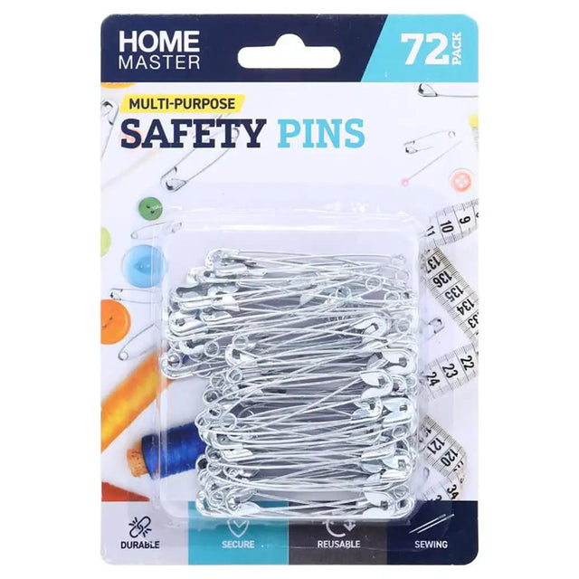 HOME MASTER Safety Pins 57mm 72Pcs 25626