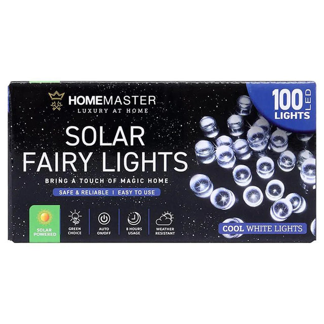 HOME MASTER Solar Fairy Lights Cool White 100LED 184736