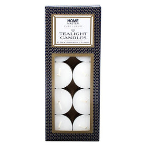 HOME MASTER Tealight Candles Unscented 20x35mm 9 Hours 10Pcs 123636