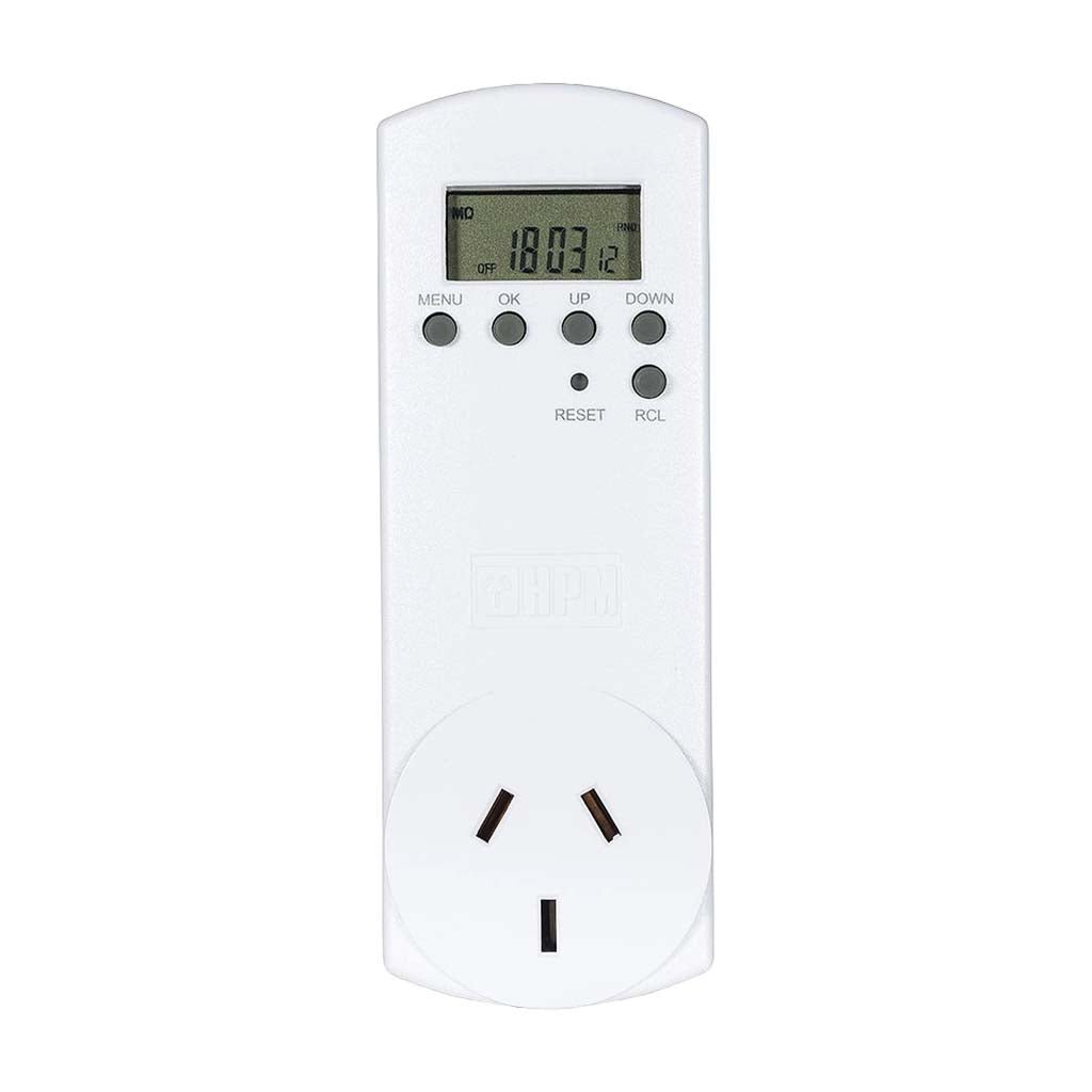 HPM 7 Day 24 Hours Double Pole Digital Timer Slimline D817SLIMDP
