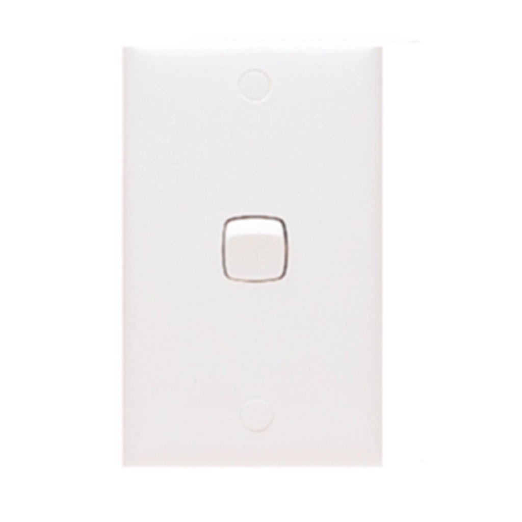 HPM Standard 1 Gang White Single Wall Switch 10A CD770/1WE
