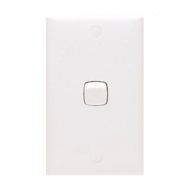 HPM Standard 1 Gang White Single Wall Switch 10A CD770/1WE