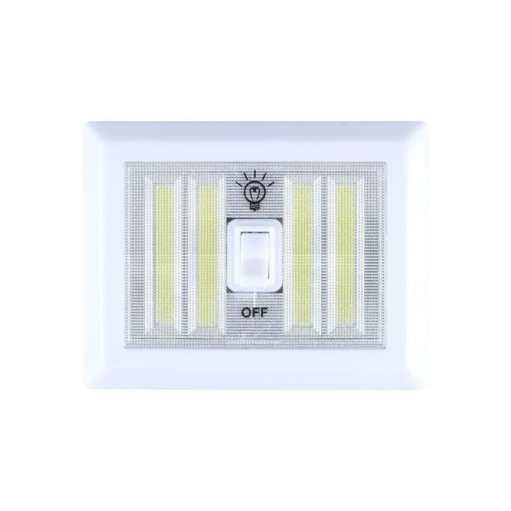 illuminex Battery Operated Portable LED Flip Switch 300lm 6500K 122x95mm