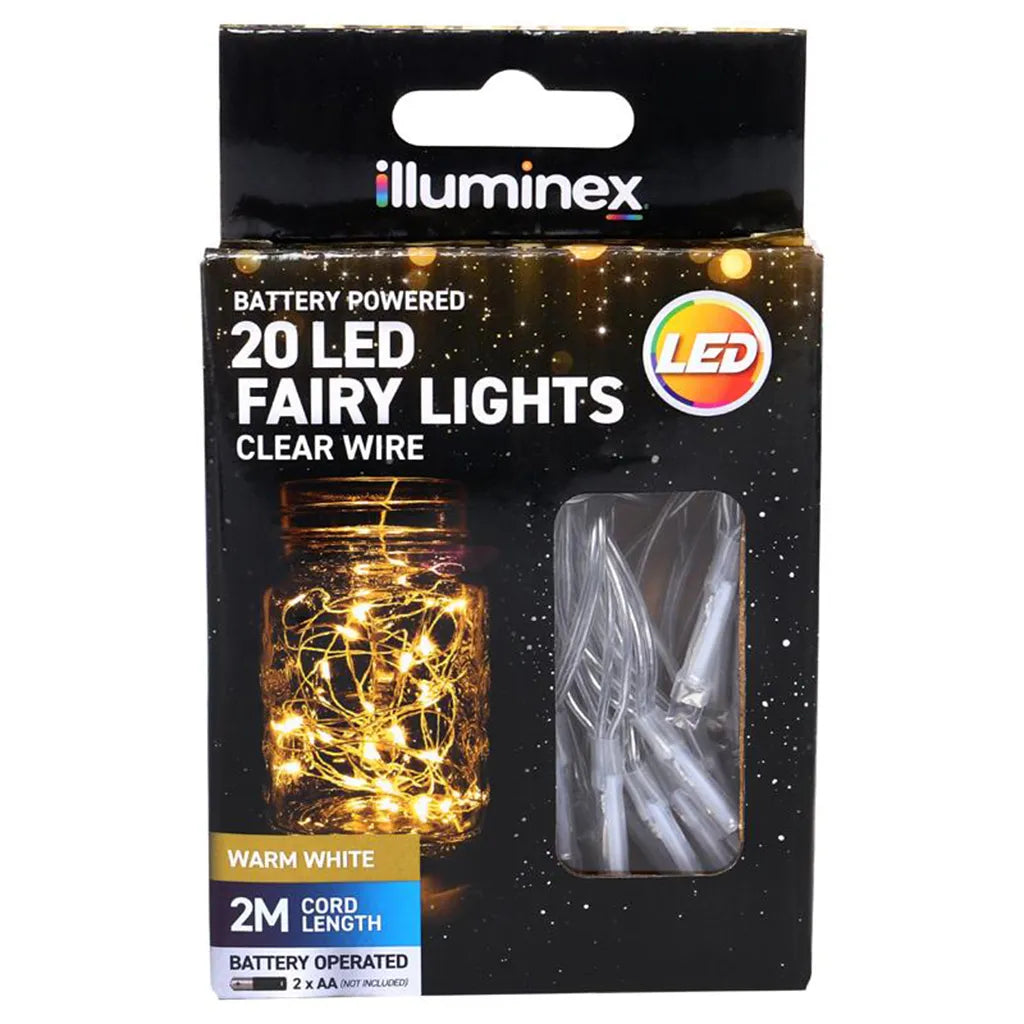 illuminex Battery Fairy Lights Warm White 20LED 188833