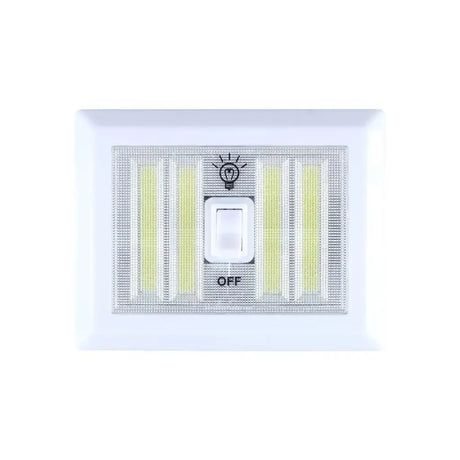 Light switch with LED lights on a white background