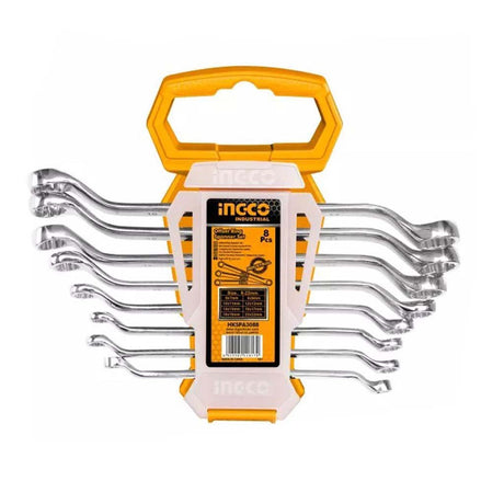 Ingco 8Pcs Offset Ring Spanner Set 6 - 22mm HKSPA3088