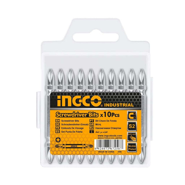 Ingco PH2 Screwdriver Bits Set Double End 10Pcs