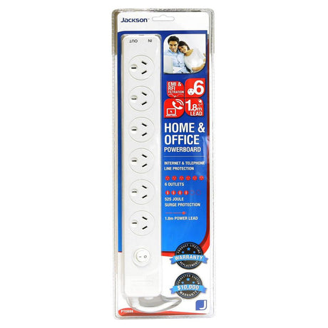 Jackson 6 Way Power Board 1.8M PT0888