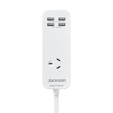 Jackson Powerboard 1 Socket With 4 USB Fast Charge 0.9m PT3USB3A