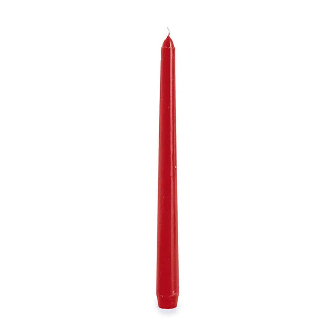 KERI Taper Dinner Candle 2x25cm Red Dripless 6Pcs