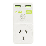 KORJO 2 Port USB & Power Adaptor For US, Canada