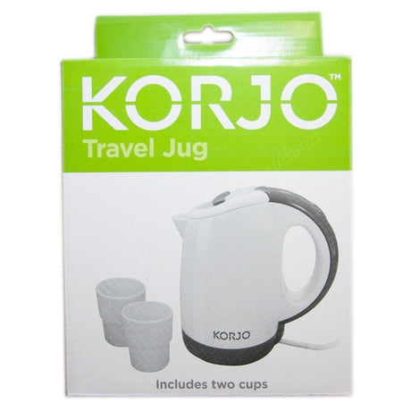 KORJO 400ml Dual Voltage Portable Kettle Travel Jug with 2 Water Cups TJ50D