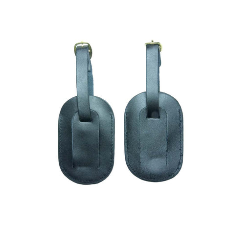 KORJO Black Leather Luggage Tags LT35