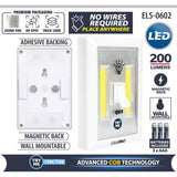 LUNIQ LED Switch Light Magnetic Back 200 Lumen ELS - 0602