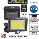 LUNIQ Solar Panel COB LED Flood Lights With Motion Sensor ELS - 0592