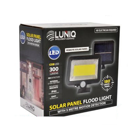 LUNIQ Solar Panel COB LED Flood Lights With Motion Sensor ELS - 0592