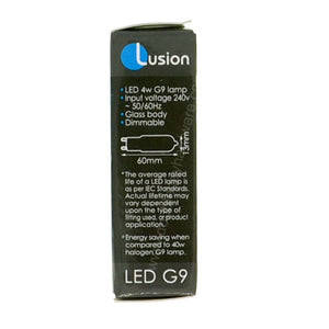 Lusion Bi - Pin LED Light Bulb G9 240V 4W W/W 20177