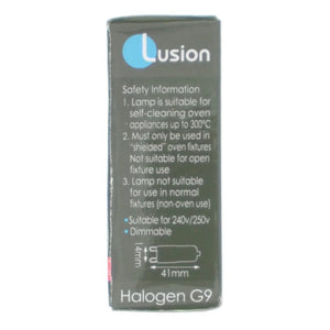 Lusion Bi - Pin Oven Halogen Light Bulb 350°C G9 230V 40W 30409