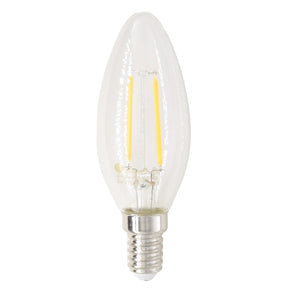 Lusion Candle Filament LED Light Bulb E14 240V 2W W/W 20198