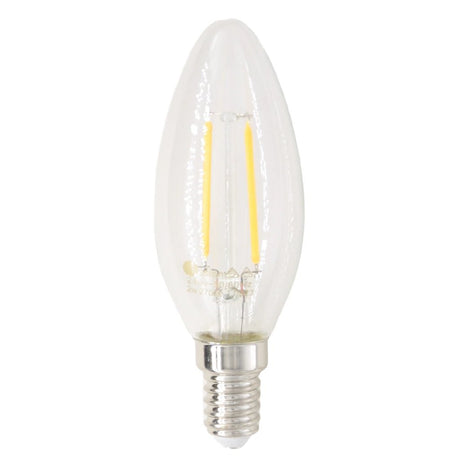 Lusion Candle Filament LED Light Bulb E14 240V 2W W/W 20198