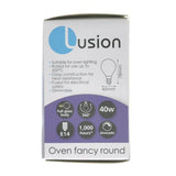 Lusion Fancy Round Oven Light Bulb E14 250V 40W Clear 300°C 45015