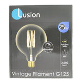 Lusion G125 Vintage Filament Spherical light Bulb E27 240V 25W 60005