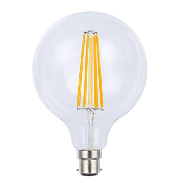 Lusion G95 Filament Spherical LED Light Bulb B22 240V 8W C/DL 20963