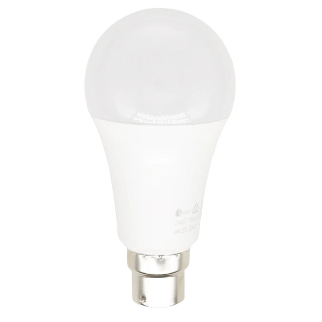 White light bulb on a white background