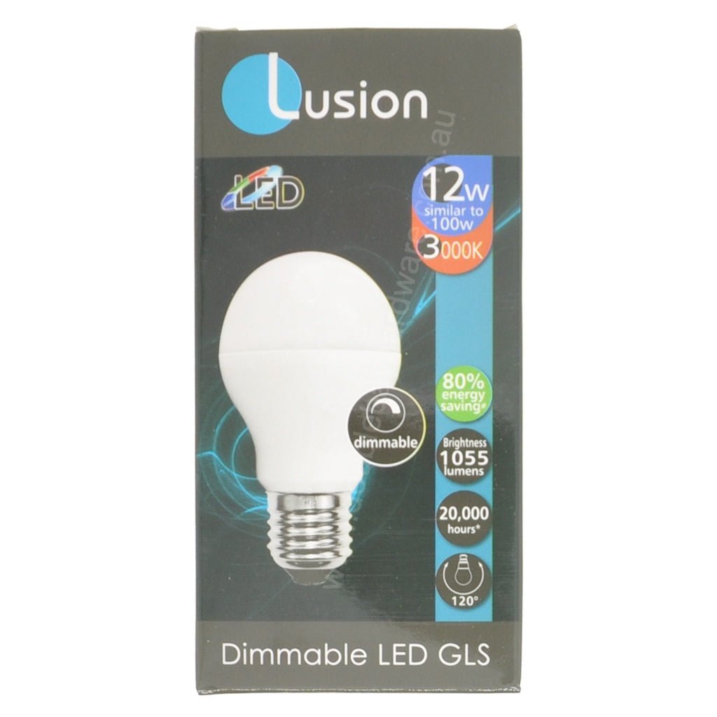 Lusion GLS LED Light Bulb E27 240V 12W W/W Opal 20421