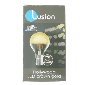 Lusion Hollywood Crown Gold Top Filament LED Light Bulb B15 240V 4W W/W 20222