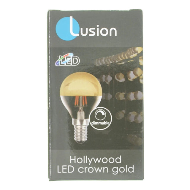 Lusion Hollywood Crown Gold Top Filament LED Light Bulb E14 240V 4W W/W 20225
