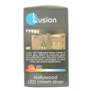 Lusion Hollywood Crown Silver Top Filament LED Light Bulb B15 240V 4W W/W 20221