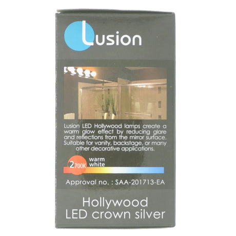 Lusion Hollywood Crown Silver Top Filament LED Light Bulb E14 240V 4W W/W 20224
