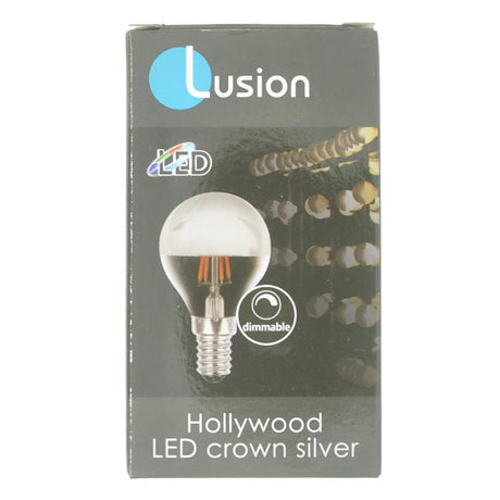Lusion Hollywood Crown Silver Top Filament LED Light Bulb E14 240V 4W W/W 20224