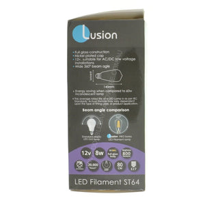 Lusion LED ST64 Filament E27 12V 8W W/W 20991