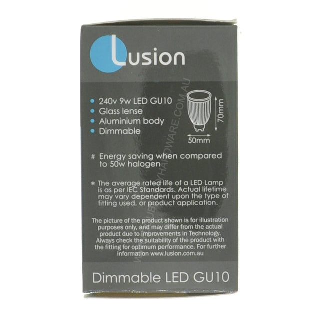 Lusion MR20 LED Light Bulb GU10 240V 9W W/W 20115