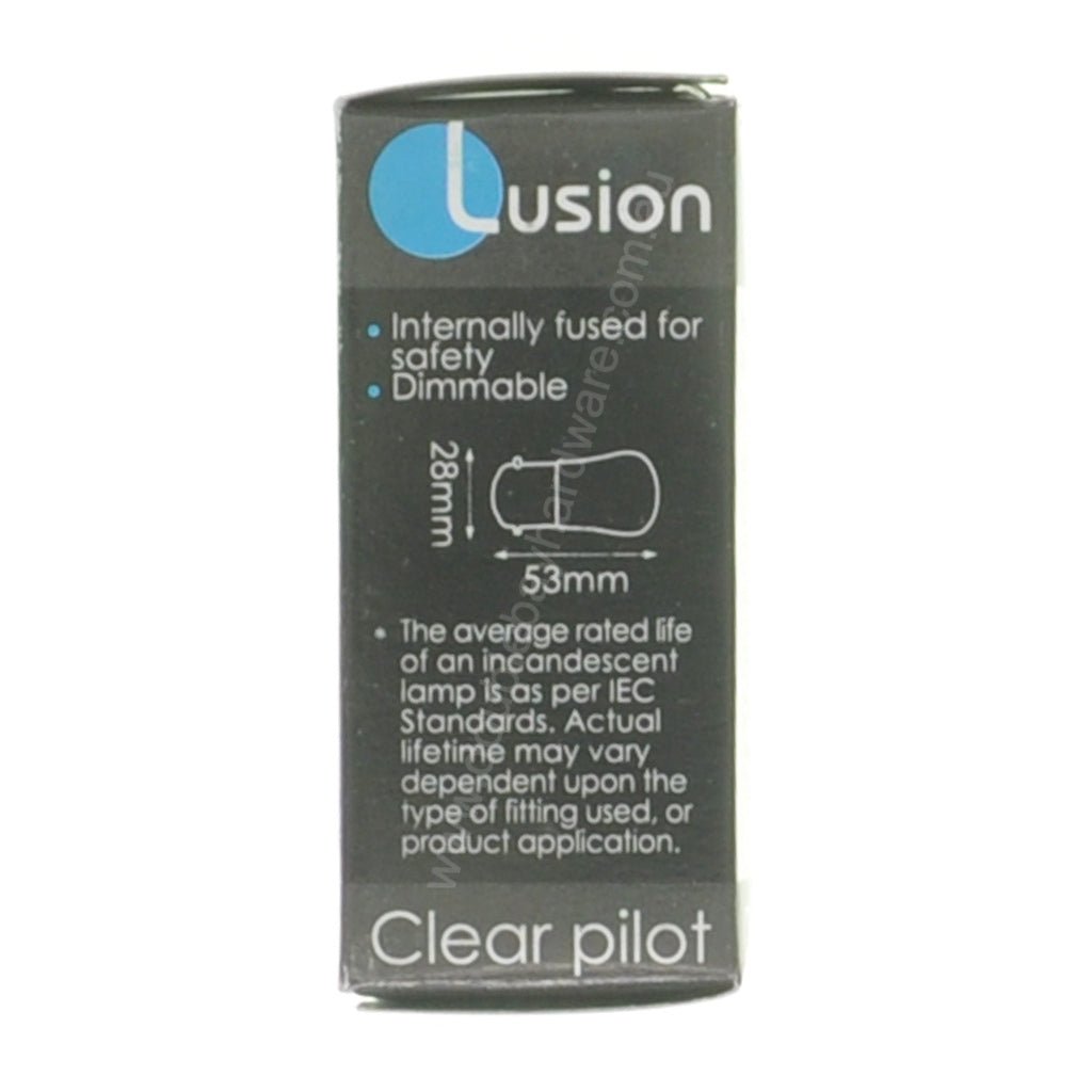 Lusion Pilot Incandescent Light Bulb B22 240V 25W Clear 45002