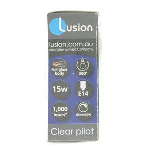 Lusion Pilot Light Bulb E14 240V 15W Clear 45007
