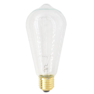Lusion ST64 Vintage Filament Light Bulb E27 240V 25W W/W Clear 60015